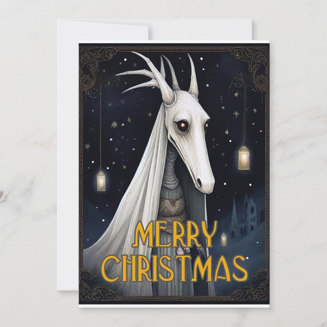 Merry Mary Lwyd Christmas Holiday Card (Front)
