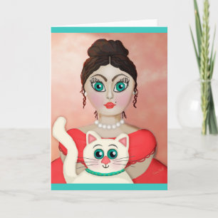 Merry Matron & Mewl Master (gentlewoman) Holiday Card