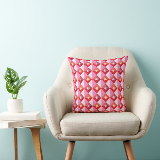 Merry Maximalist stripes and stars Cushion