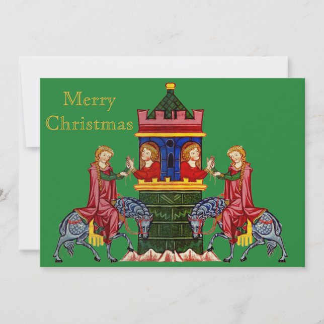Merry Mediaeval Christmas Holiday Card (Front)