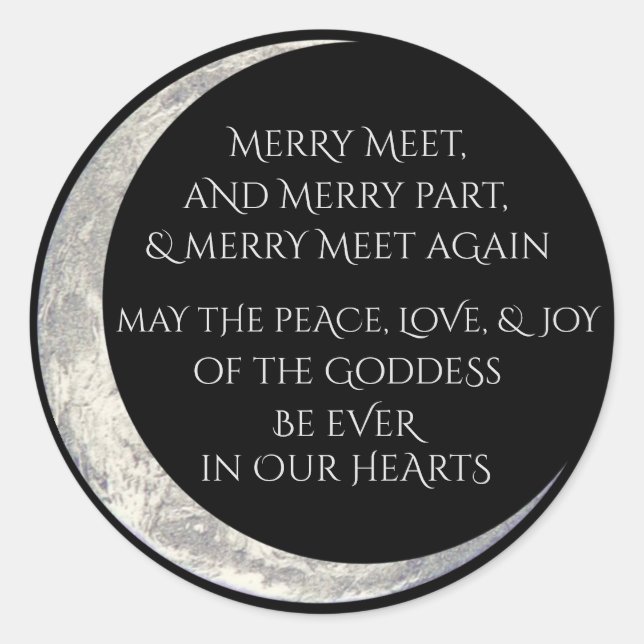 Merry meet, and merry part sticker (Front)