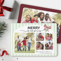 Merry Memories Photo Collage Bow Christmas