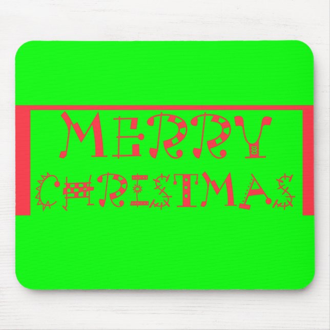 Merry Merry Christmas Mouse Pad (Front)