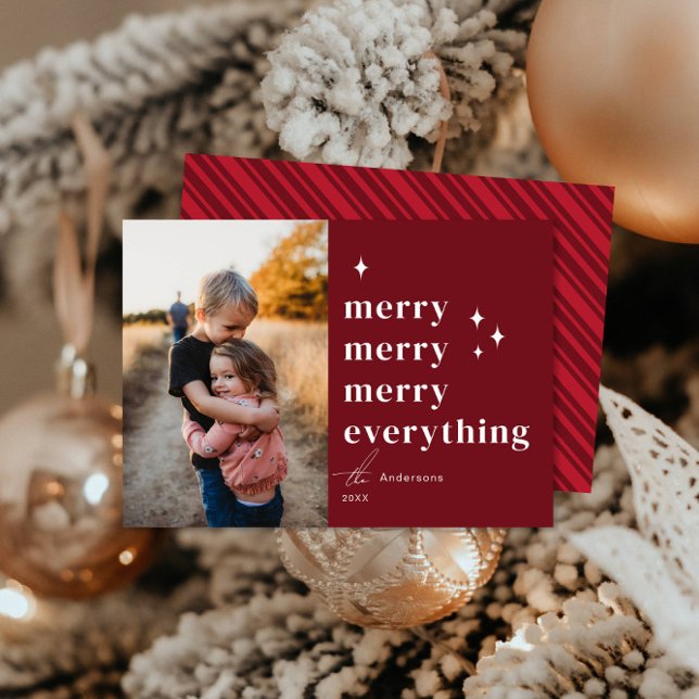Merry Merry Everything Photo Holiday Card (Creator Uploaded)