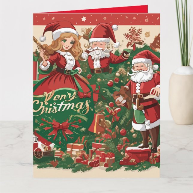 Merry Merry Family Christmas Card (Front)