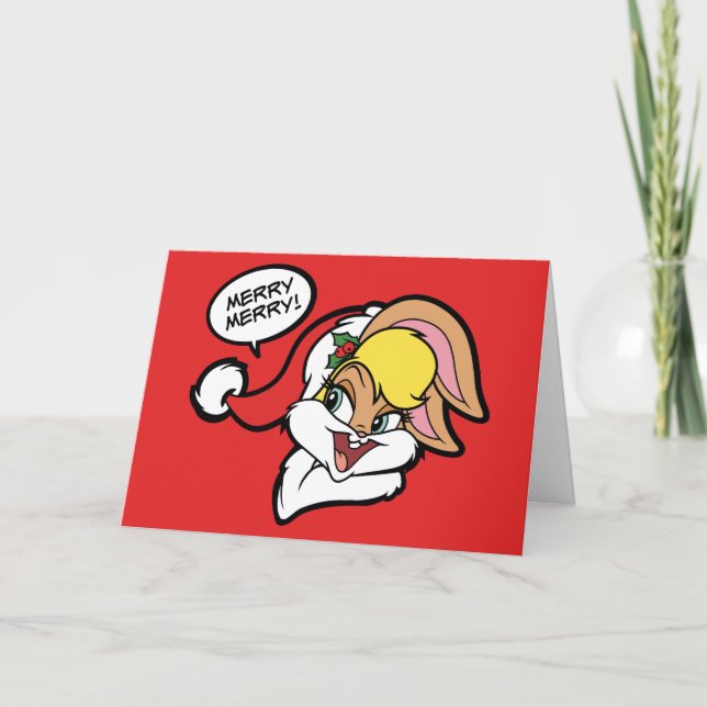 "Merry Merry" Lola Bunny Holiday Card (Front)