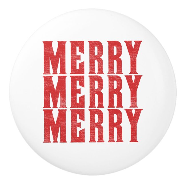 merry merry merry ceramic knob (Front)