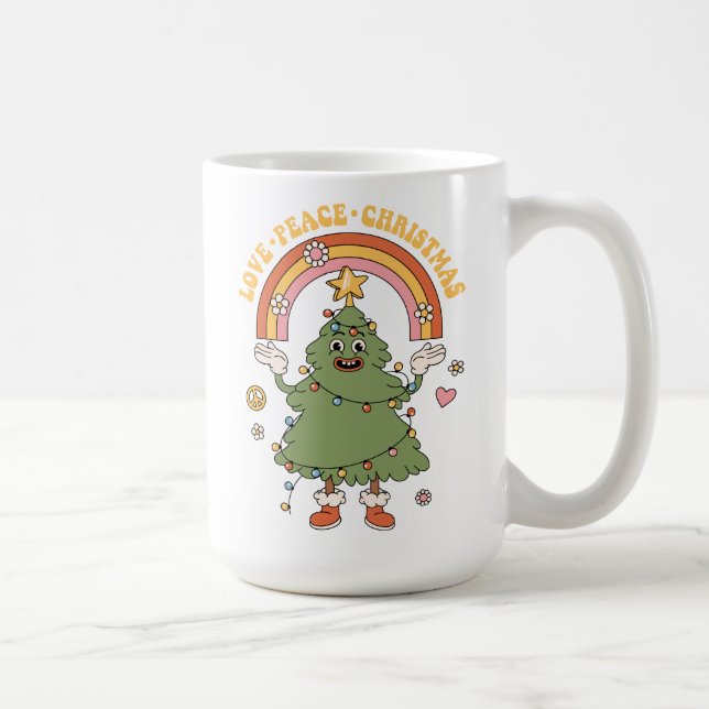 Merry Merry Merry Christmas - Be Groovy and Bright Coffee Mug (Right)