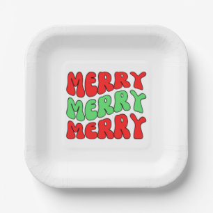 Merry Merry Merry Paper Plate