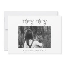 Merry Merry Minimalist - Handwritten Holiday Card