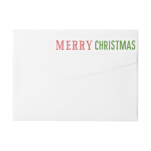 Merry Message Editable Colour Wraparound Label