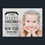 Merry Message Holiday Photo Card - Overlay<br><div class="desc">Celebrate the season with this modern and stylish holiday card from Berry Berry Sweet. Visit WWW.BERRYBERRYSWEET.COM for more of our stylish holiday collections.</div>