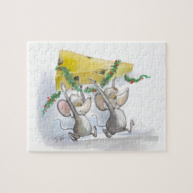 Merry Mice Mic & Mac Holiday Puzzle (Horizontal)