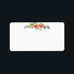 Merry Mistletoe | Blank Christmas Label<br><div class="desc">Painted watercolor mistletoe themed blank address labels for your holiday mailing needs.</div>