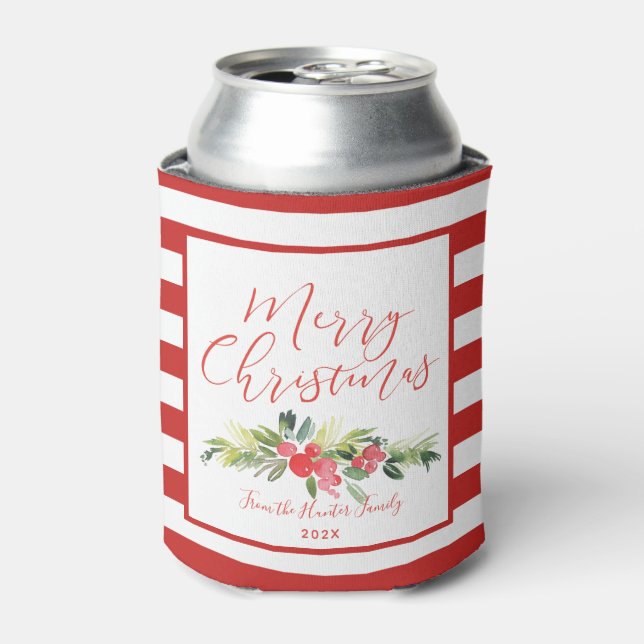 Merry Mistletoe | Personalised Can Cooler (Can Front)
