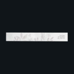 Merry Modern Christmas Flower Design Wrap Around Label<br><div class="desc">Merry White Modern Christmas Flower Design</div>