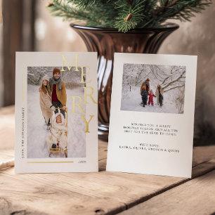 Merry Modern Photo Christmas Greetings