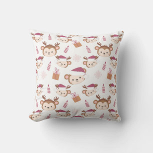 Merry Monkey Christmas Cushion
