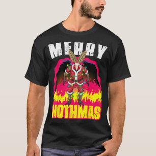 Merry Mothmas Christmas Mothman Folklore Creepy Cr T-Shirt