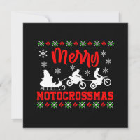 Merry Motocrossmas Motorcycle Santa Claus Ugly Xma