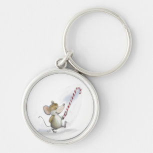 Merry Mouse Moe Holiday Keychain