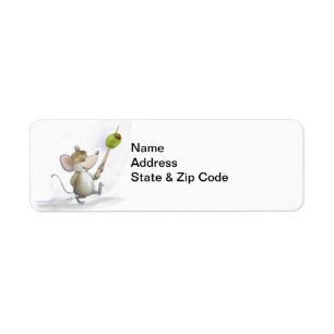 Merry Mouse Moe with Olive Address Labels