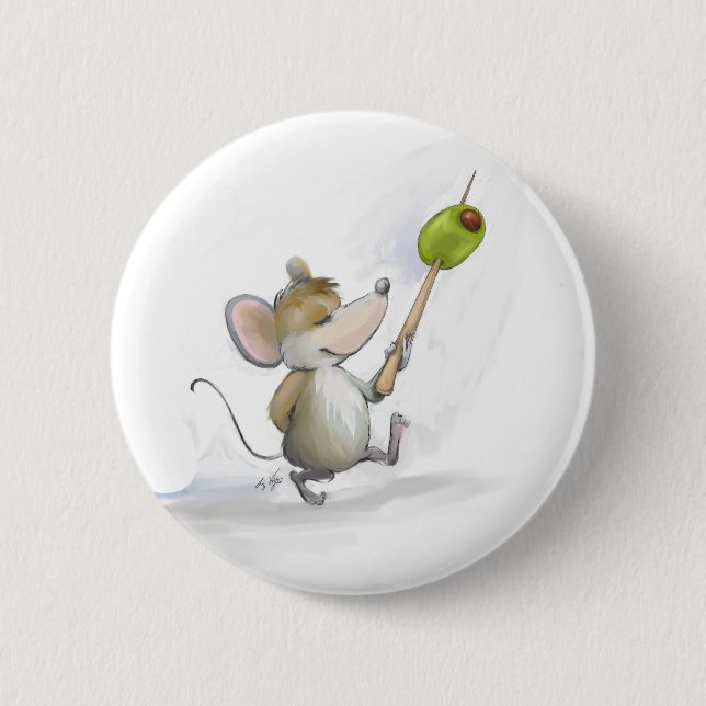 Merry Mouse Moe with Olive Button (Front)