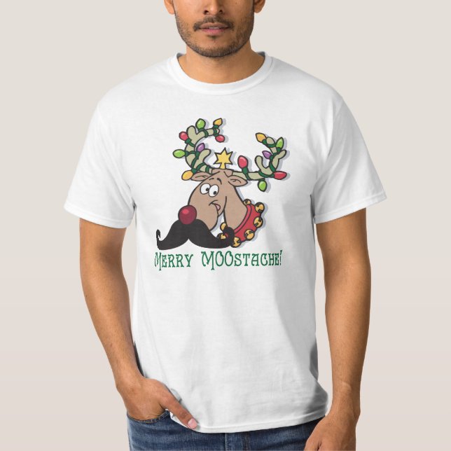 Merry Moustache T-Shirt (Front)