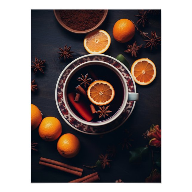 Merry & Mulled | Cosy Holiday Drink Poster (Front)