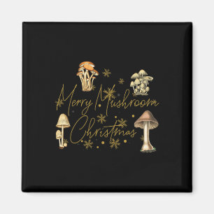 Merry Mushroom Christmas Magnet