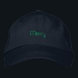 Merry Navy Jolly Vibes Timeless Adjustable-Hat Embroidered Hat<br><div class="desc">Celebrate the festive spirit with this Alternative Apparel Basic Adjustable Cap in a classic navy colour, featuring "Merry" custom-embroidered text. The high-quality embroidery ensures lasting style and durability, while the adjustable strap guarantees a comfortable fit for everyone. Perfect for spreading holiday cheer during casual outings or festive gatherings. Add a...</div>