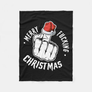 Merry Newnameing Christmas Inappropriate Men Adult Fleece Blanket