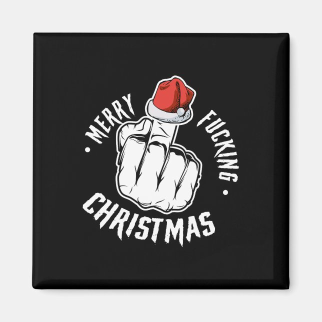 Merry Newnameing Christmas Inappropriate Men Adult Magnet (Front)