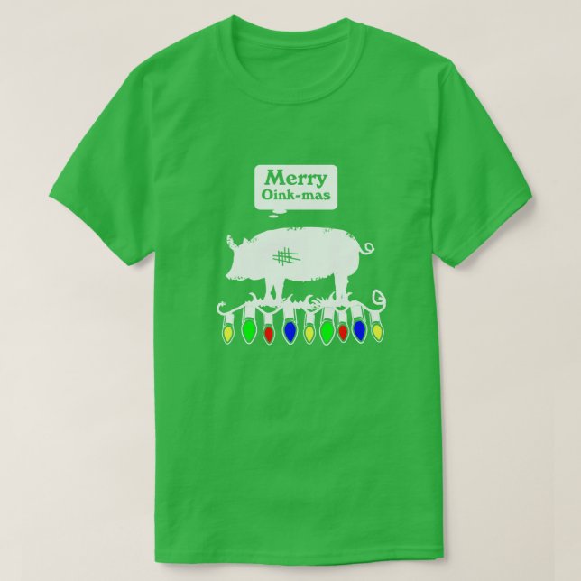 Merry Oink-Mas T-Shirt (Design Front)