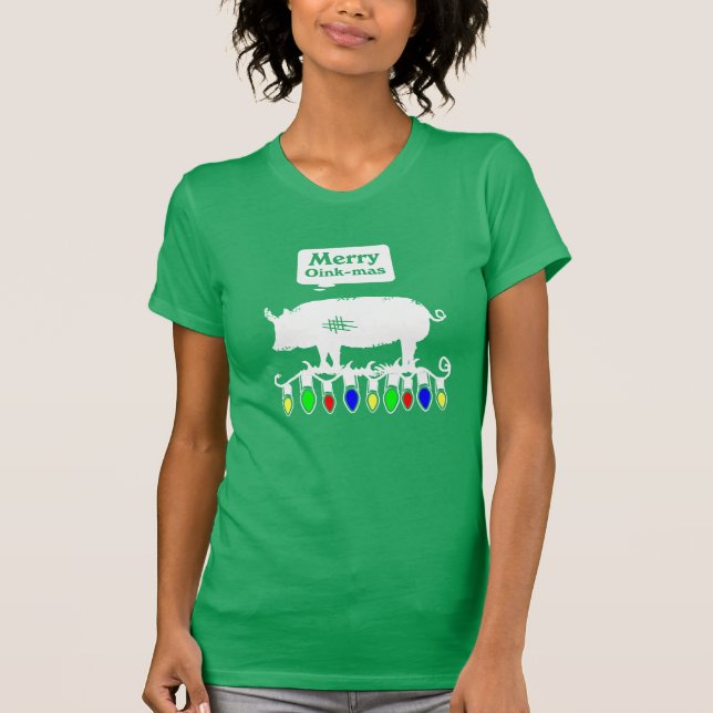 Merry Oink-Mas T-Shirt (Front)