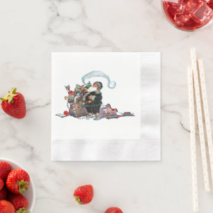 Merry Old Christmas Elf, Jessie Willcox Smith Napkin
