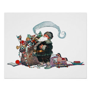 Merry Old Christmas Elf, Jessie Willcox Smith Poster