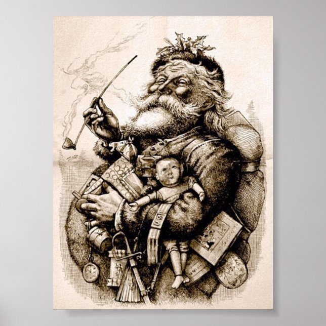 Merry Old Santa Claus Poster (Front)