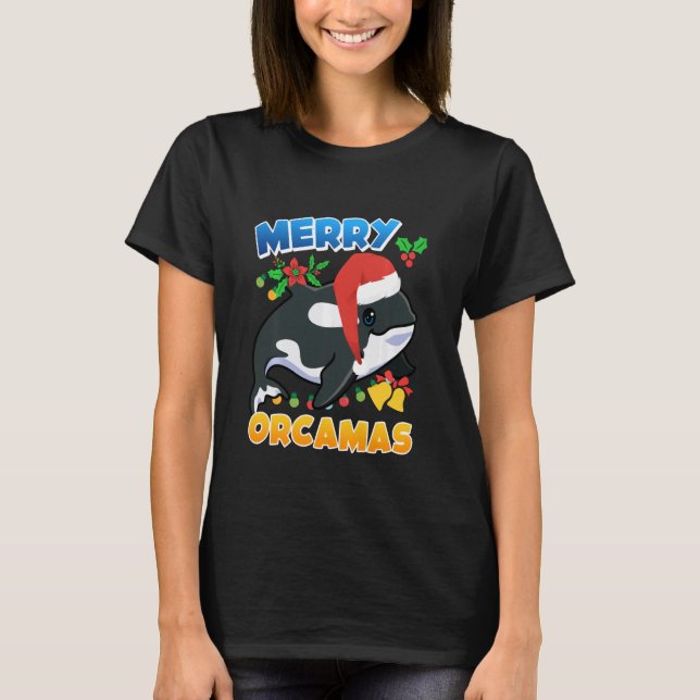 Merry Orcamas Orca Whale Long Sleeve 1 T-Shirt (Front)