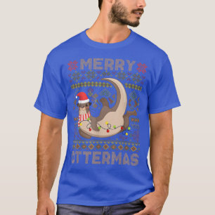 Merry Ottermas Christmas Santa Otter Ugly Sweater