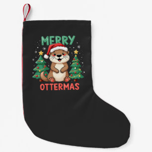 Merry Ottermas Funny Otter Animal Christmas Lovers Small Christmas Stocking