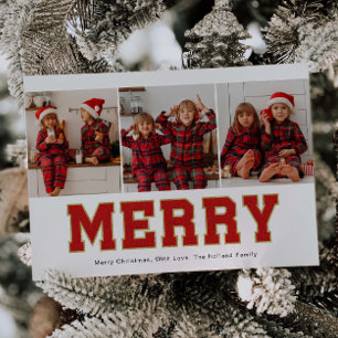 Merry Patch Letter Photo Christmas Cards