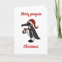 Merry penguin Christmas