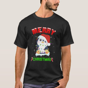 Merry Penguin Christmas Pajama Ugly Sweater Santa 