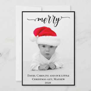 Merry ~ Personalised Photo Holiday Card