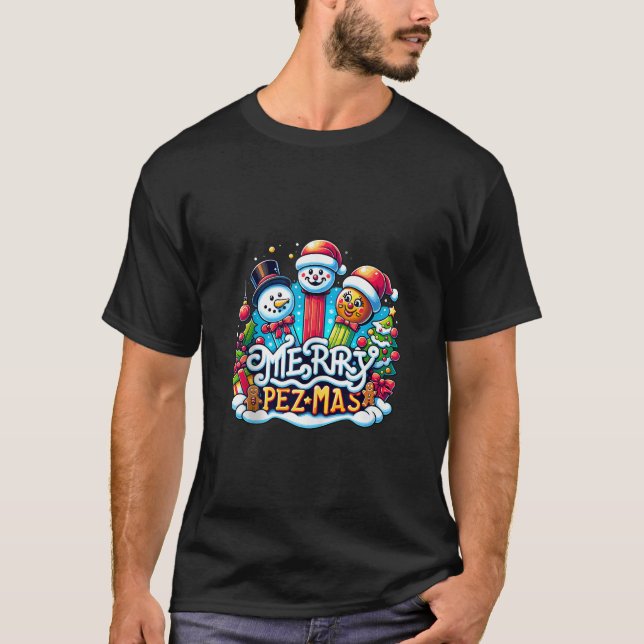 Merry Pezmas Candy Dispenser Collector Christmas T T-Shirt (Front)