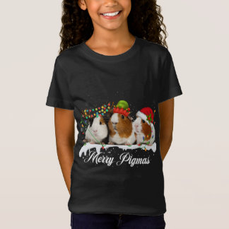 Merry Pigmas 2022 Funny Christmas Tree Xmas light  T-Shirt
