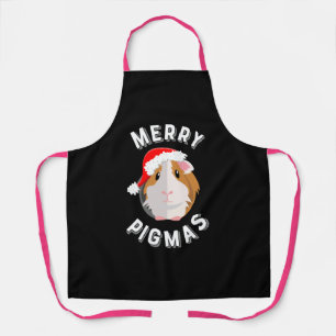 Merry Pigmas Cute and Funny Guinea Pig Christmas Apron