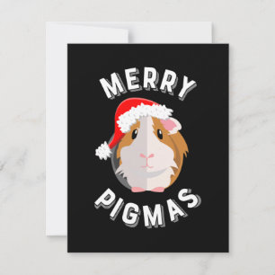 Merry Pigmas Cute and Funny Guinea Pig Christmas Card