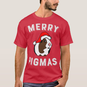 Merry Pigmas, Cute and Funny Guinea Pig Christmas T-Shirt